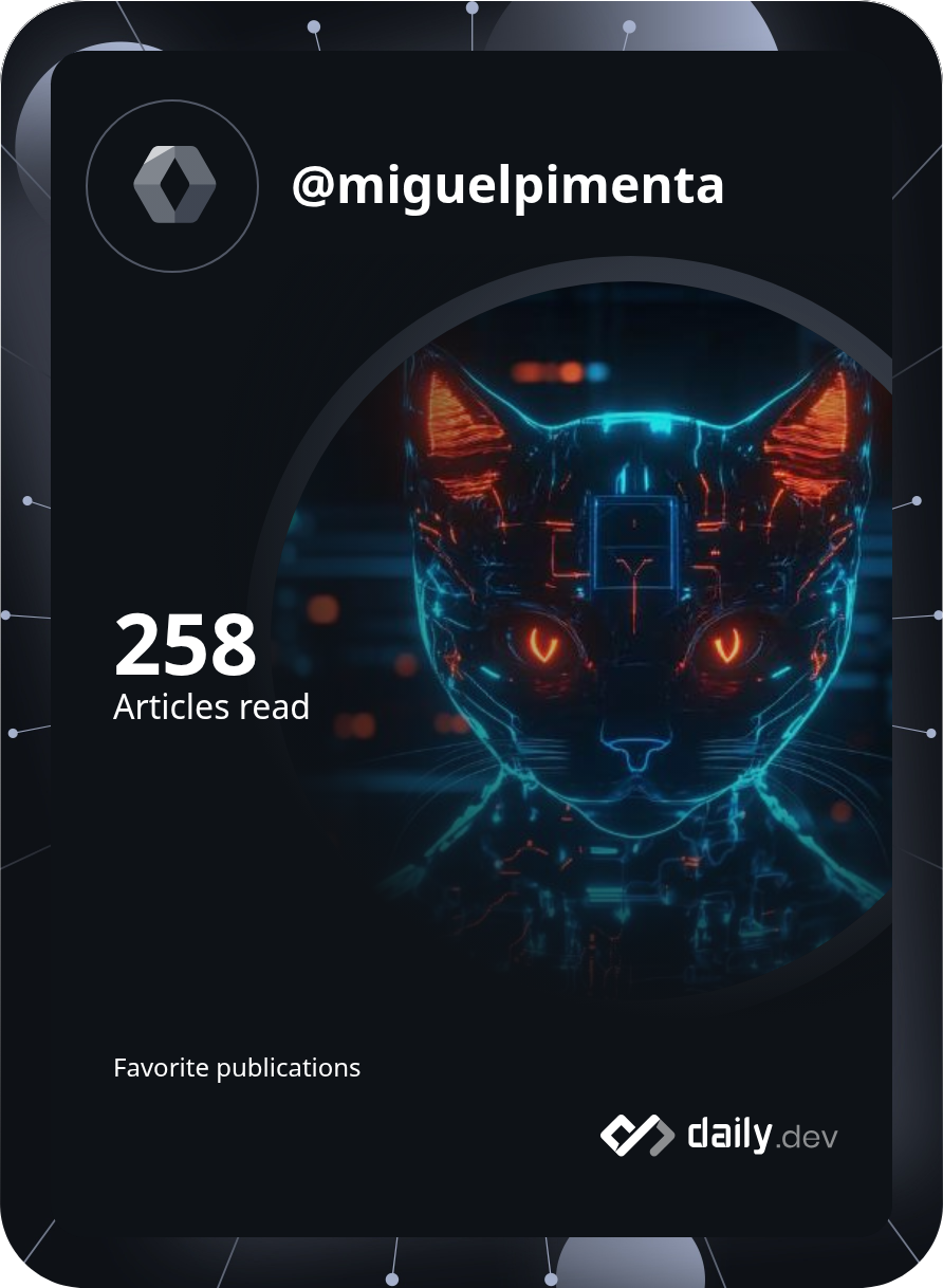 Miguel Pimenta's Dev Card