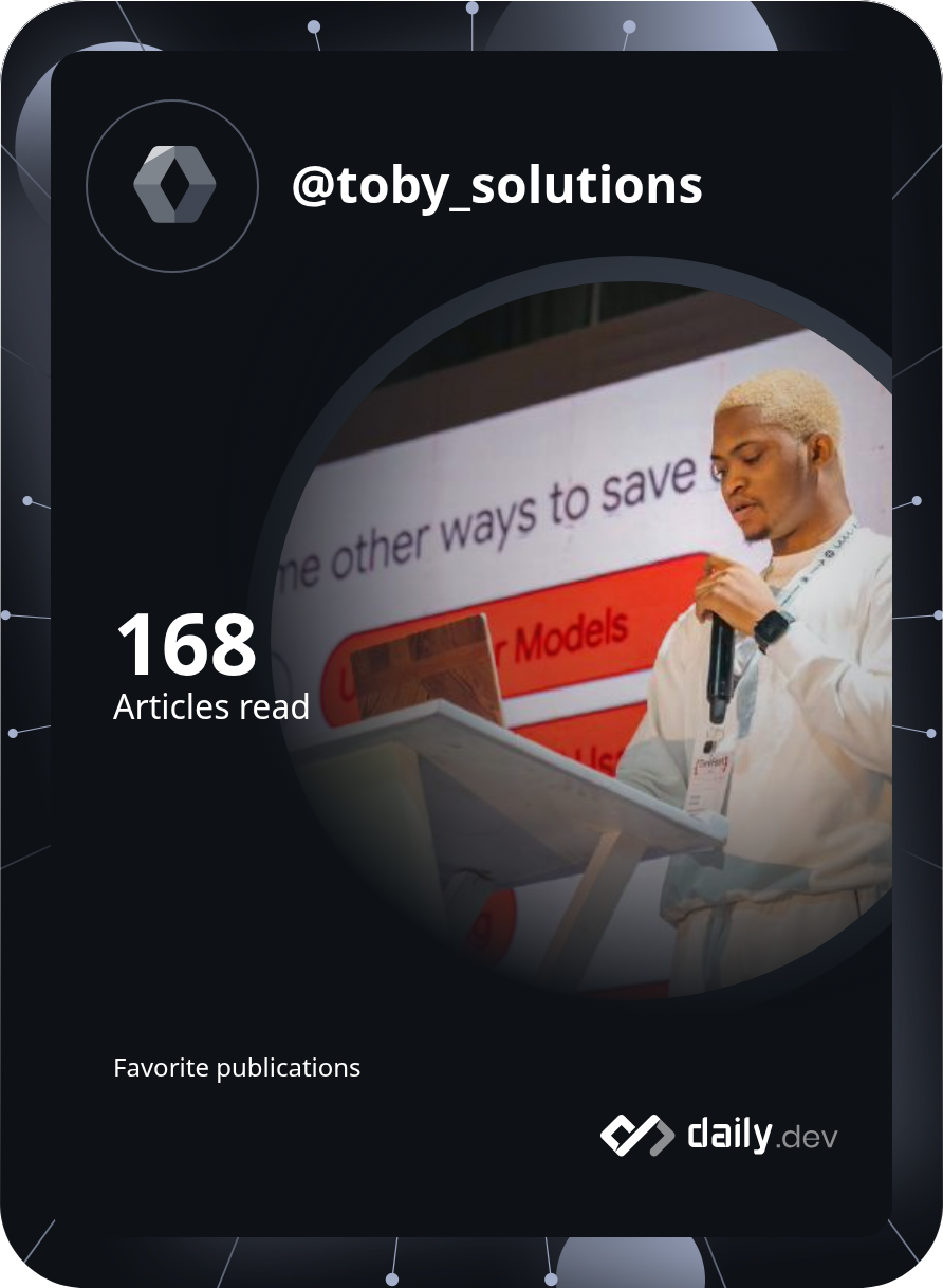 Tobiloba Adedeji's Dev Card