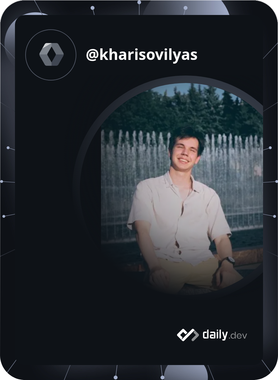 Ilias Kharisov's Dev Card