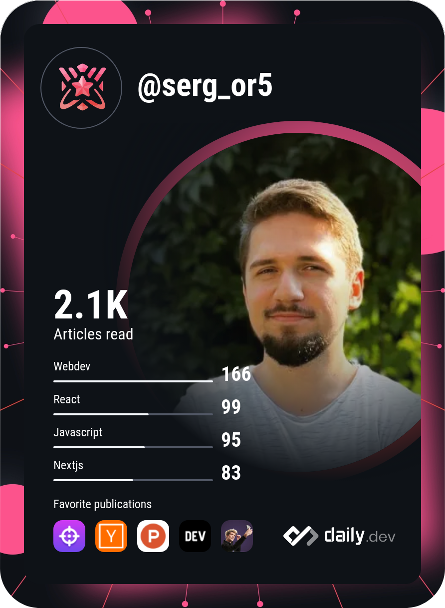 Sergen ORIN's Dev Card