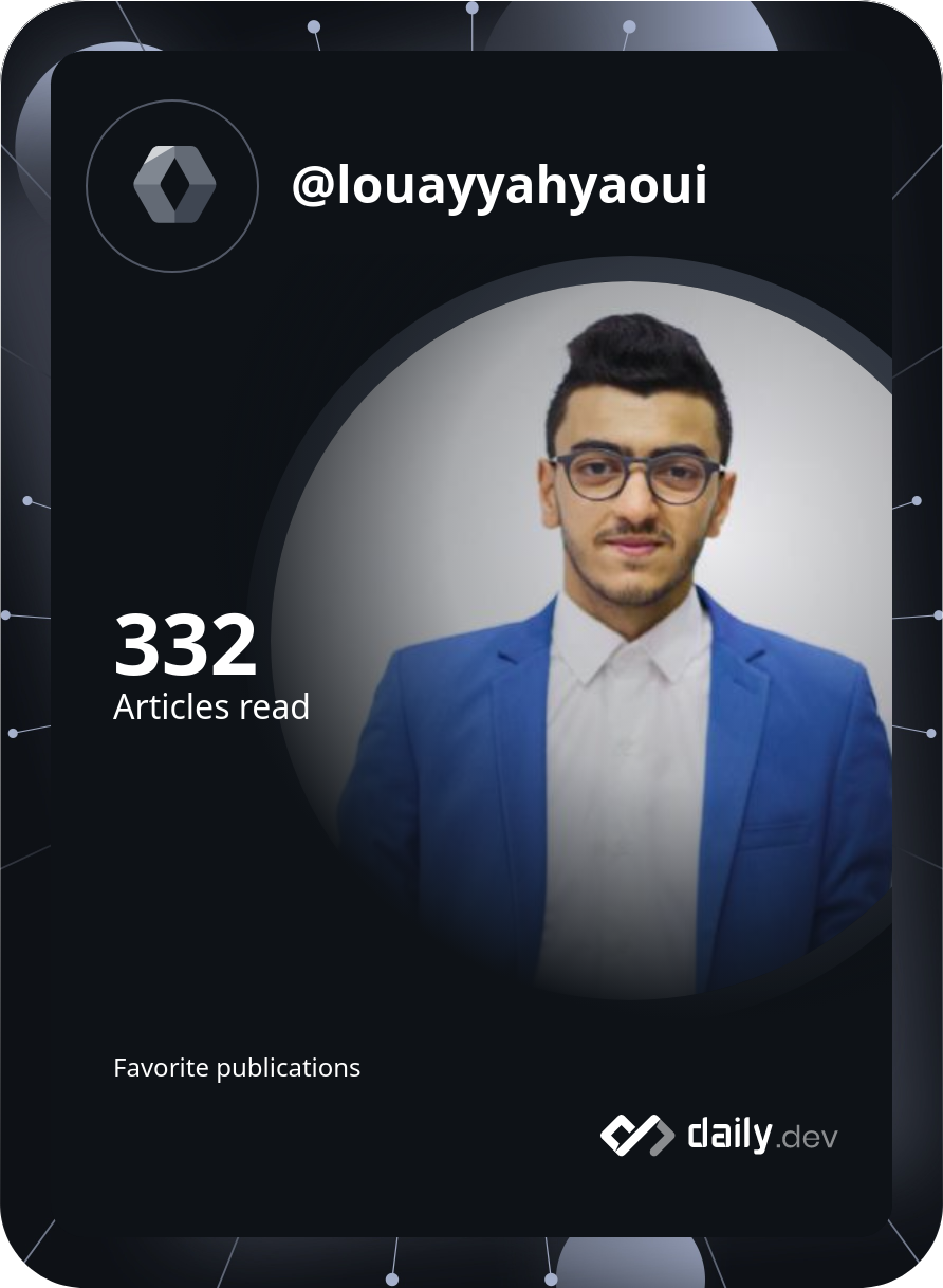 Louay Yahyaoui's Dev Card
