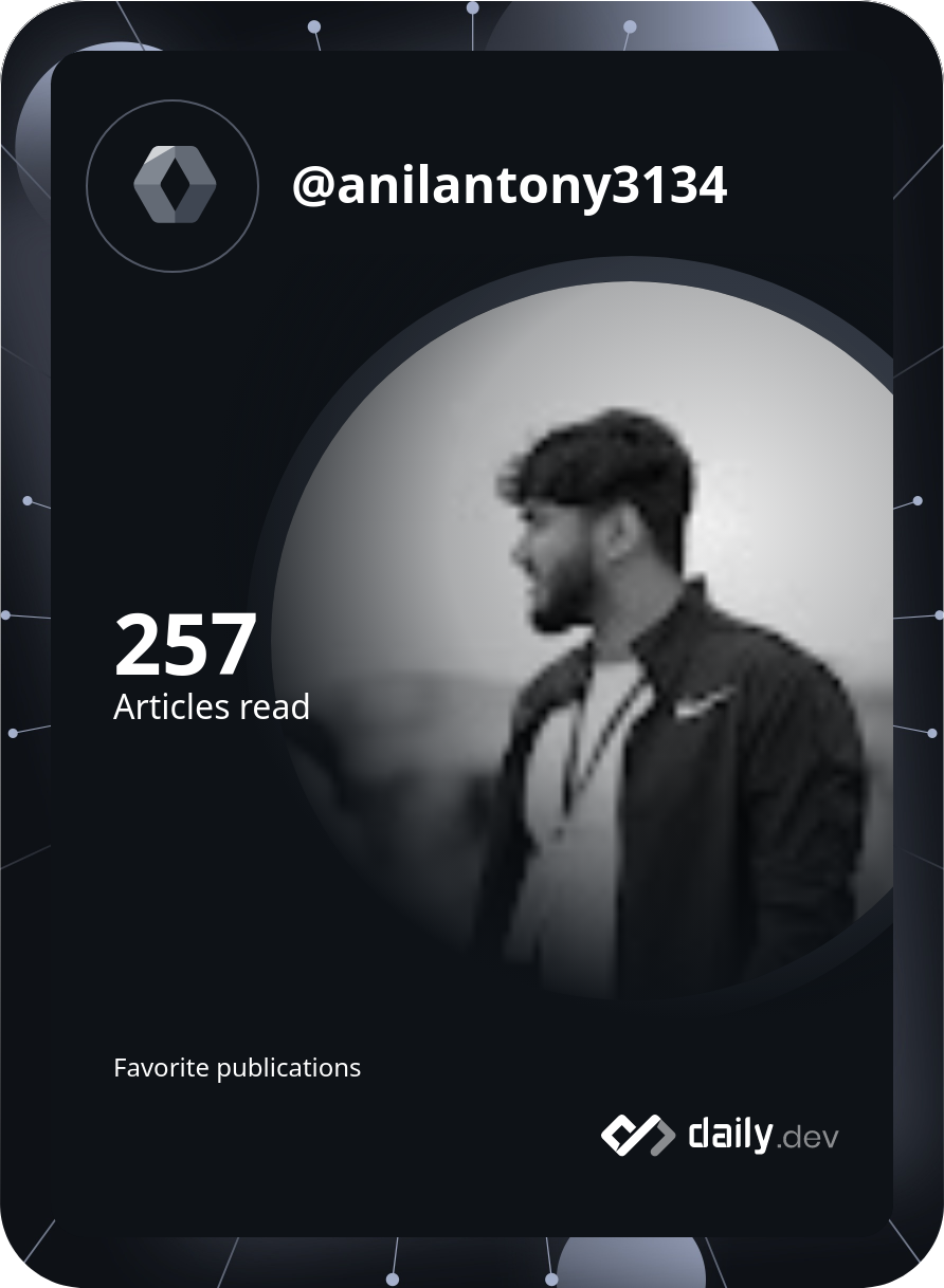 Anil Antony's Dev Card