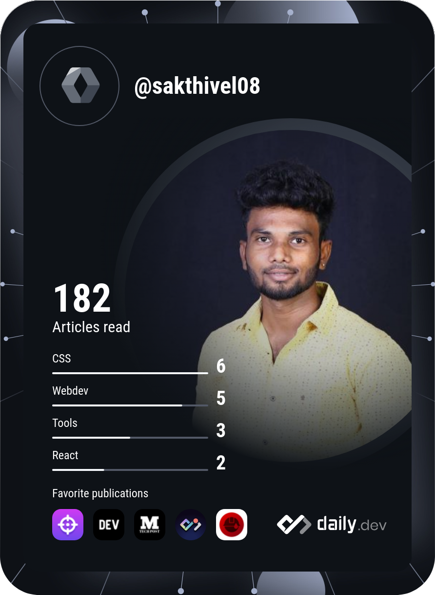 Sakthivel vs's Dev Card