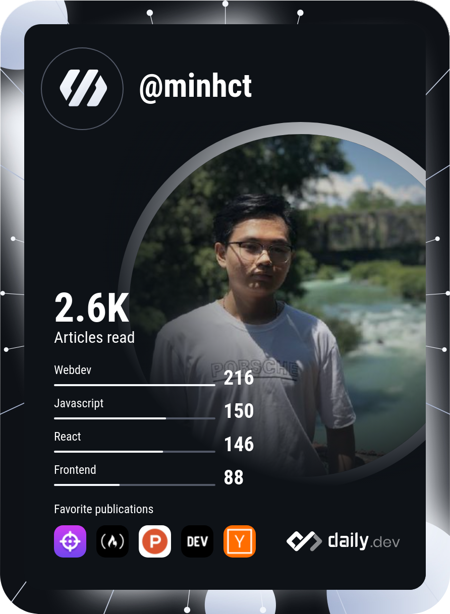 Trịnh Cẩm Minh's Dev Card