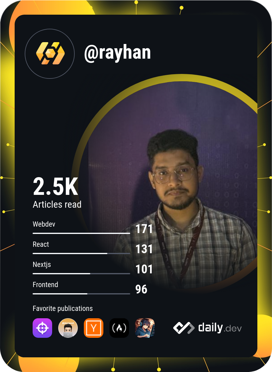 Rayhan Islam's Dev Card