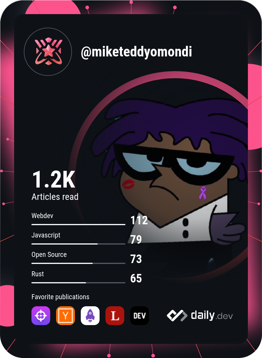 MikeTeddyOmondi's Dev Card