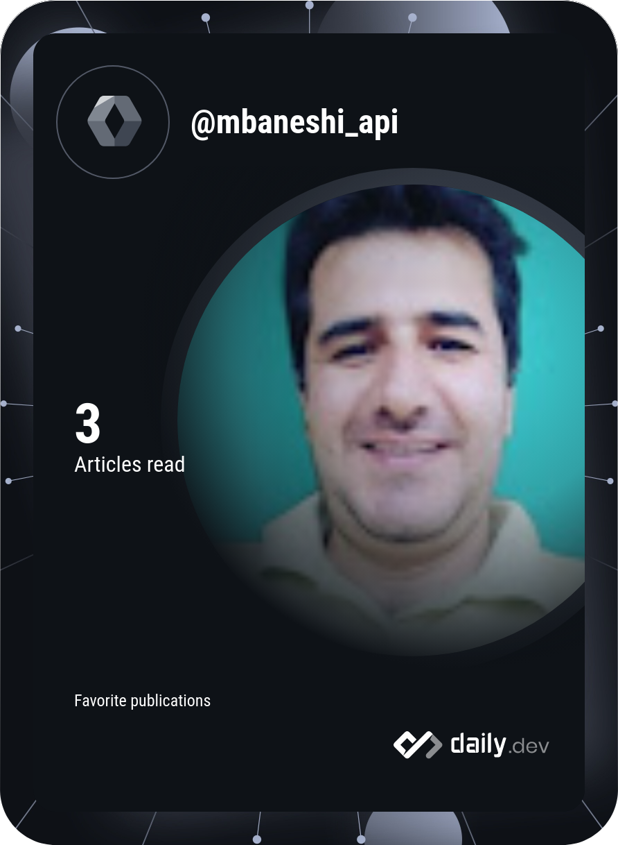 Mehdi Baneshi's Dev Card