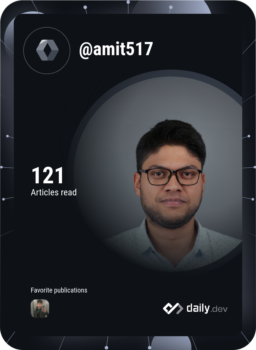 Amit Kundu's Dev Card