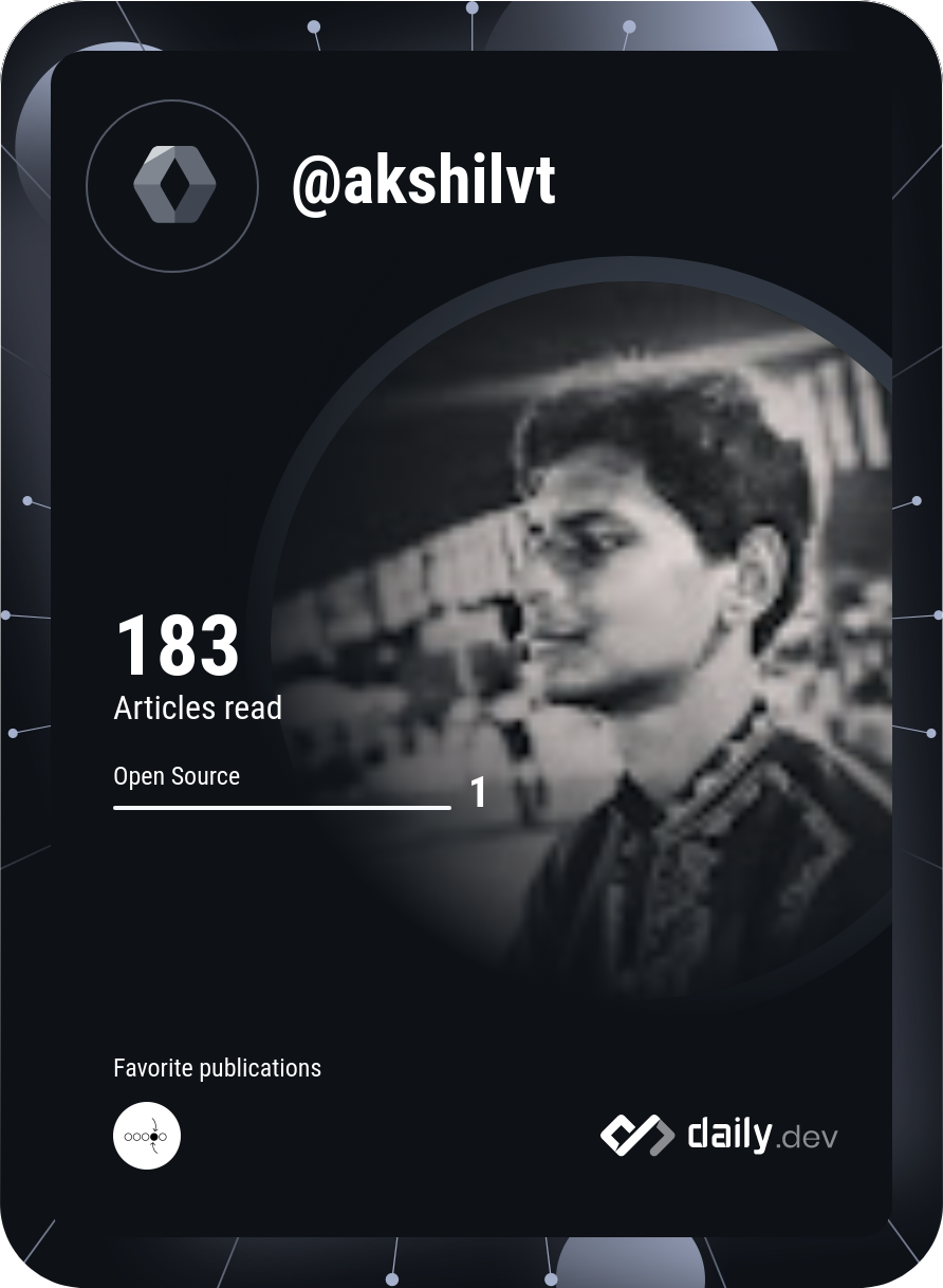 akshil thumar's Dev Card