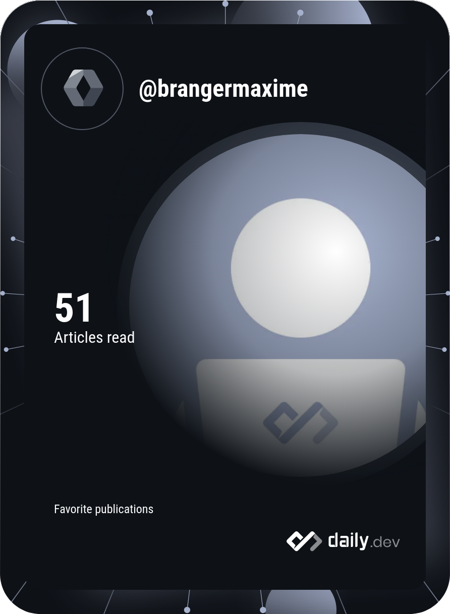 Branger Maxime's Dev Card