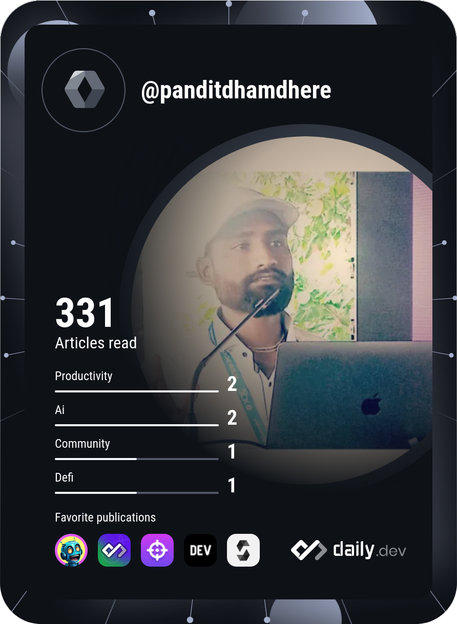 Pandit Dhamdhere's Dev Card