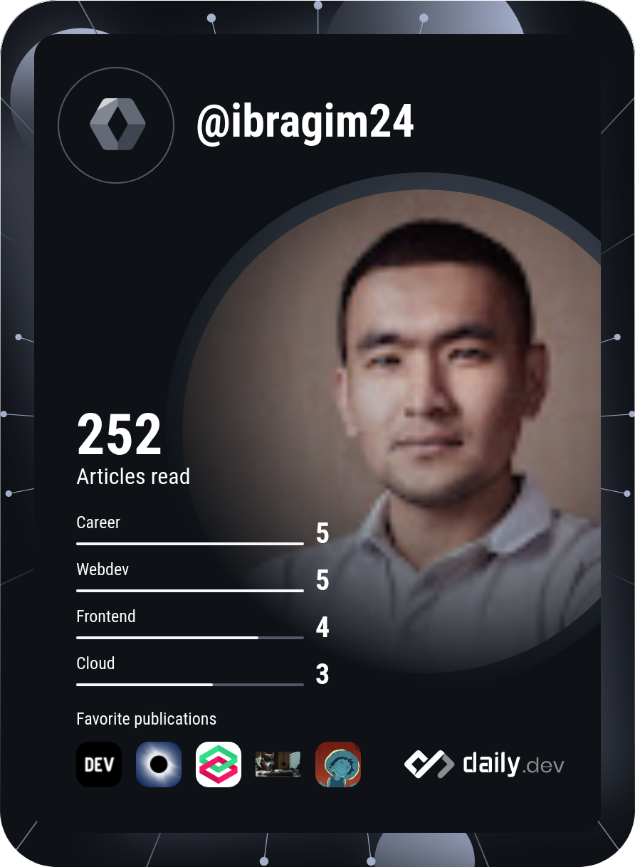 Ibragim Alimjanov's Dev Card