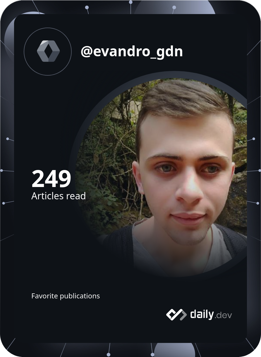 Evandro Gardolin's Dev Card