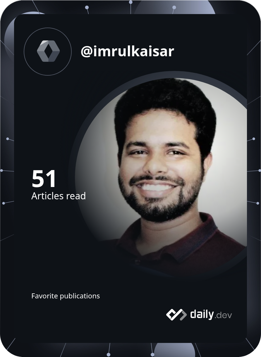 Imrul Kaisar's Dev Card