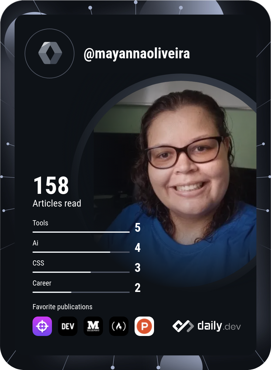 Mayanna Oliveira's Dev Card