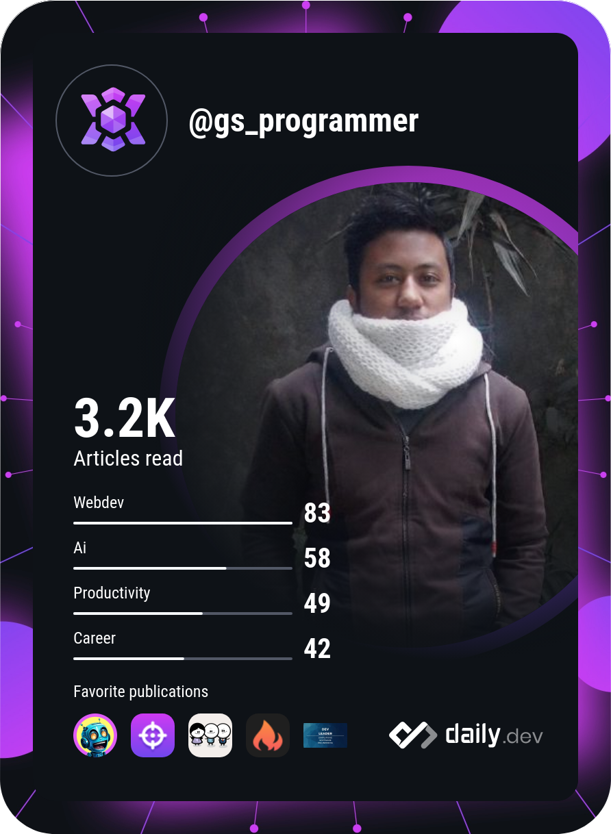 Krishna Suwal's Dev Card