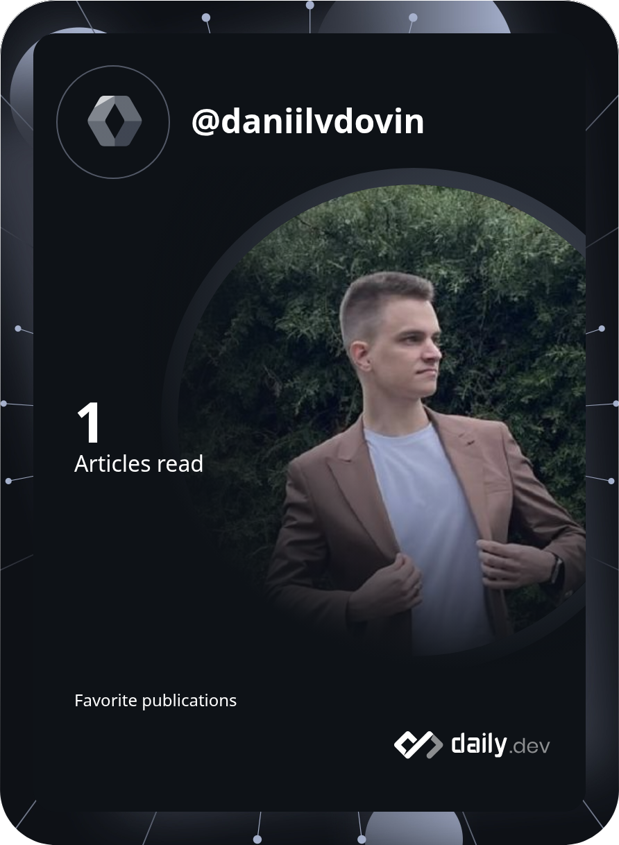 Daniil Vdovin's Dev Card