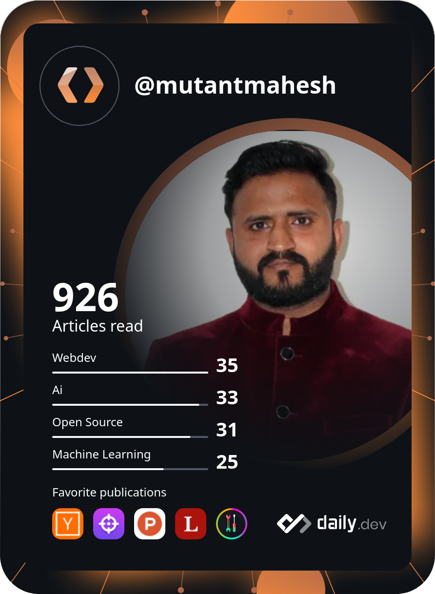 Mahesh Sankhala's Dev Card