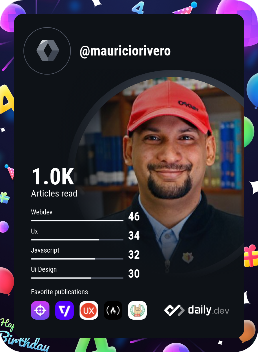 Mauricio Rivero's Dev Card