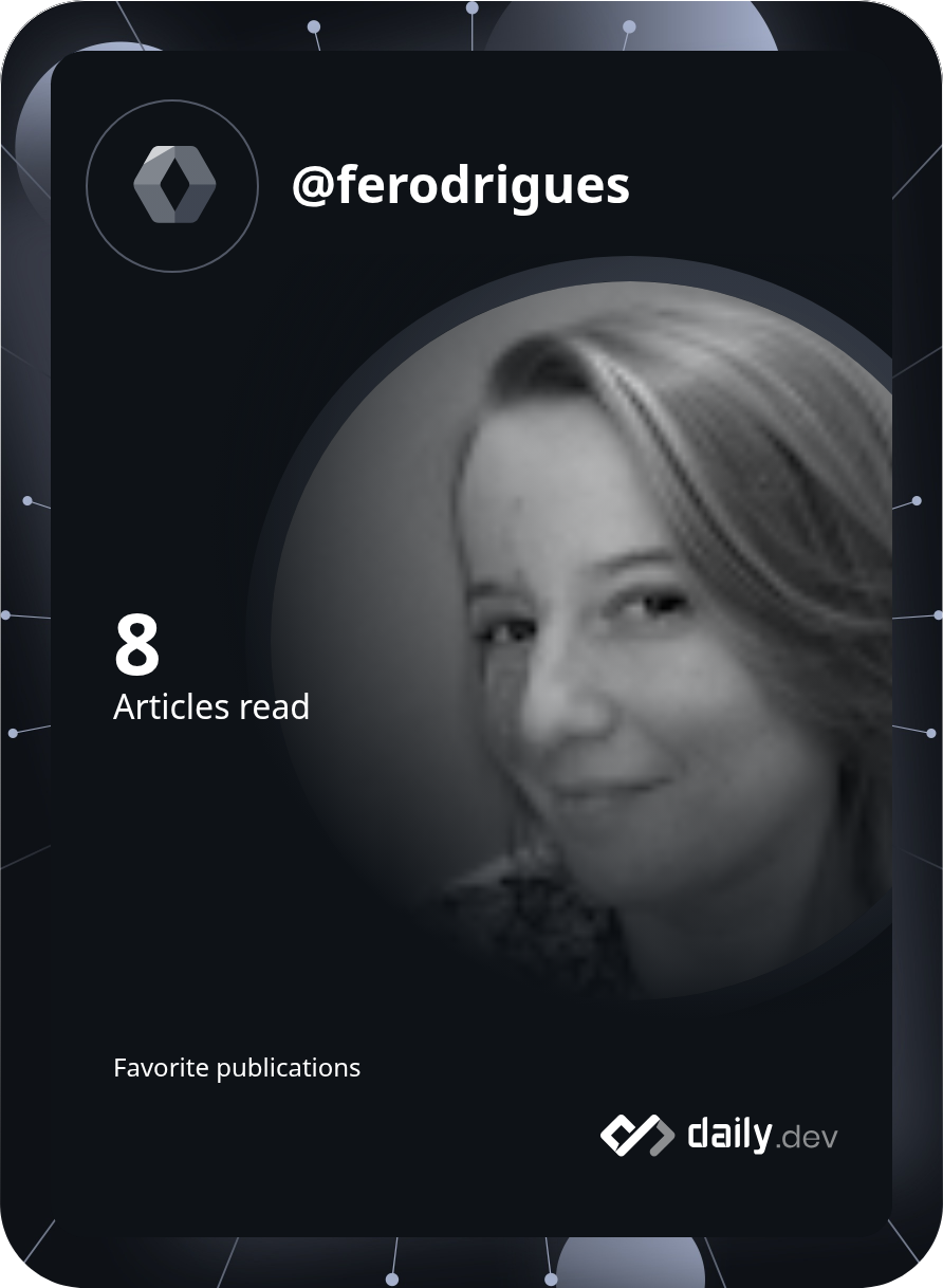 Fernanda Menezes Rodrigues's Dev Card