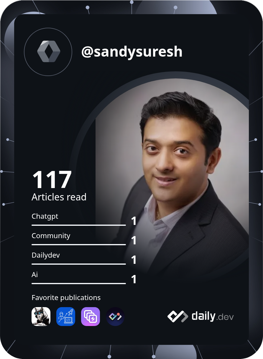 Santhosh Suresh's Dev Card