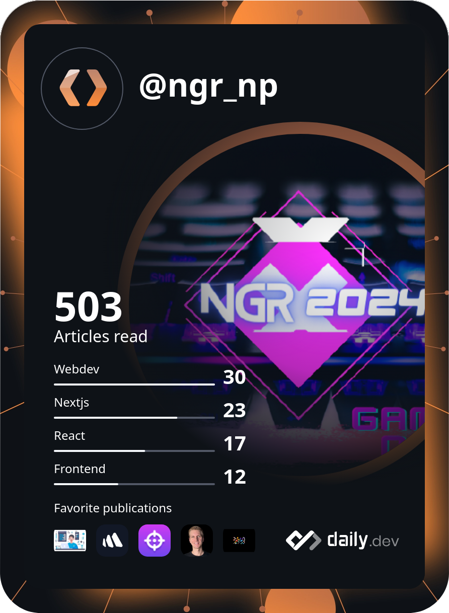 NGR's Dev Card