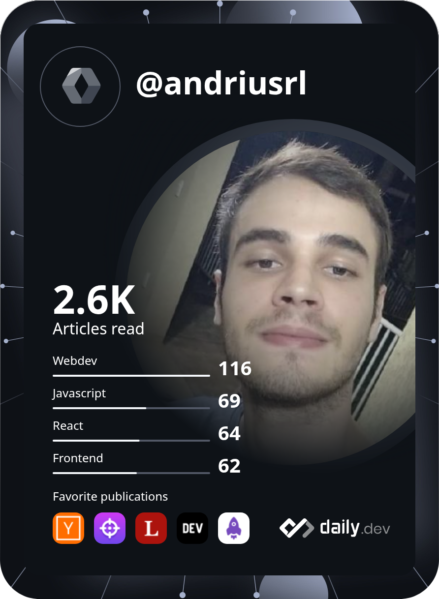 Andrius's Dev Card