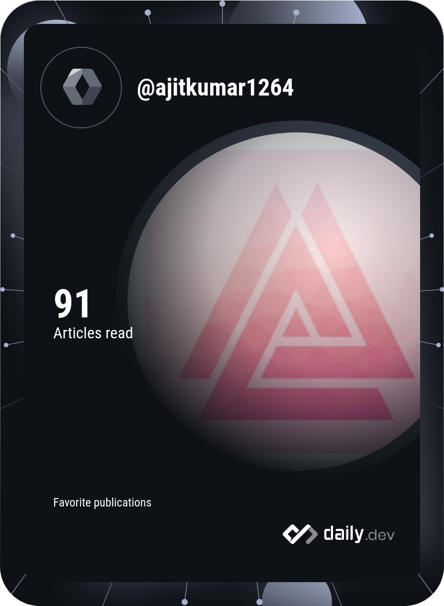 vaghela Ajitkumar's Dev Card