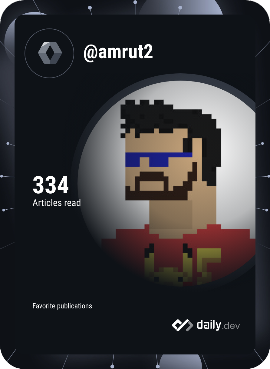 Amrut2's Dev Card