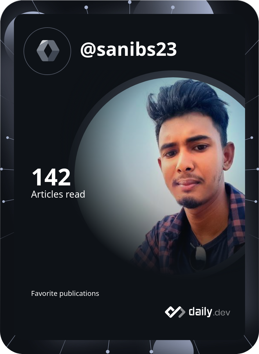 Sani Ahmed's Dev Card