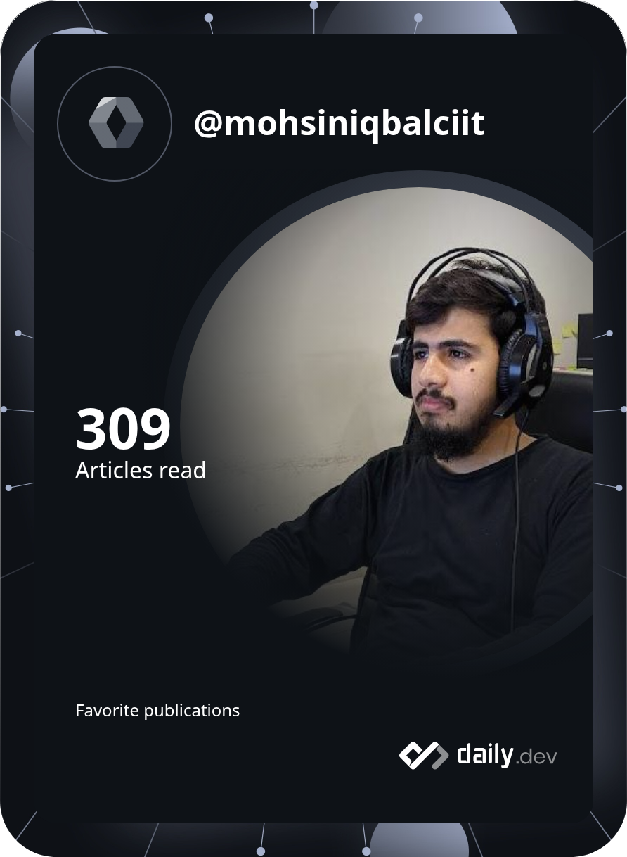 mohsin iqbal's Dev Card
