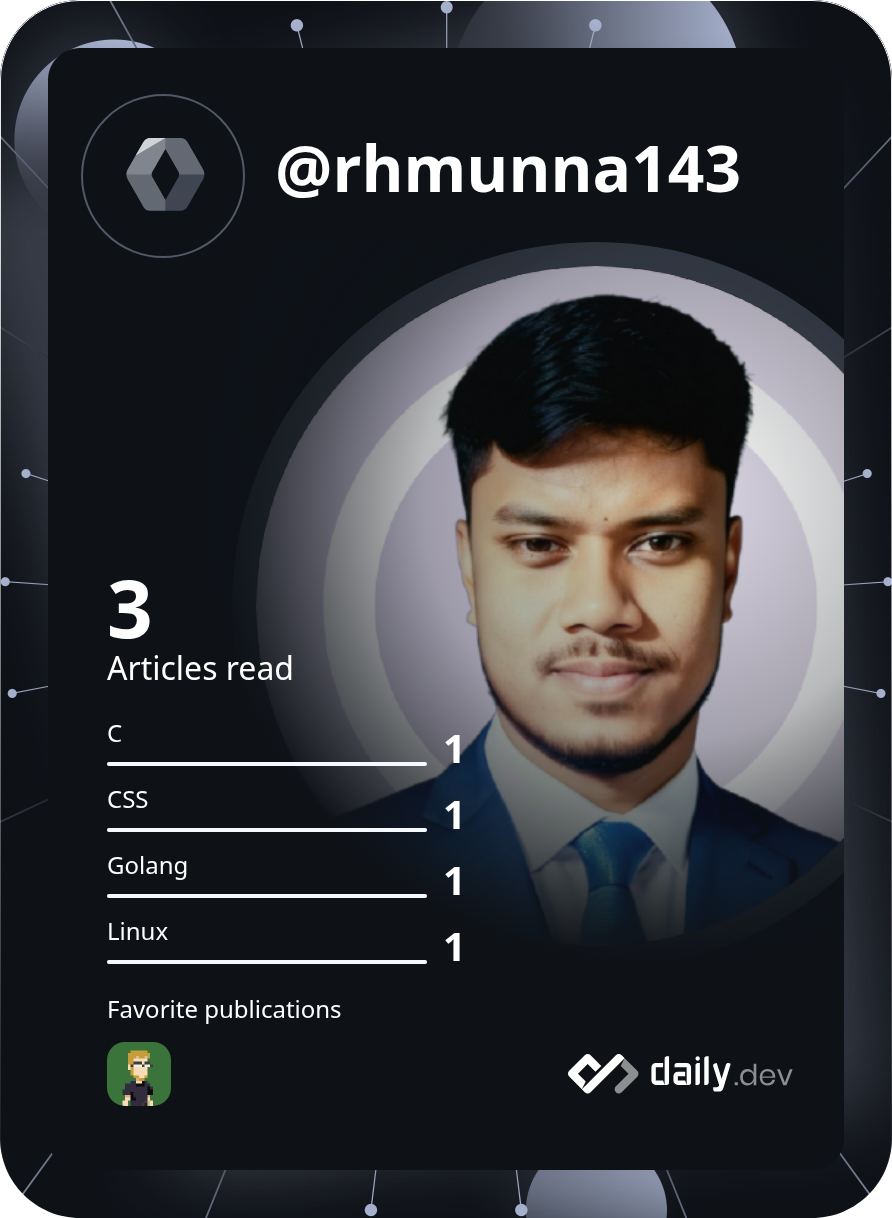 MD. RABBI HAQUE MUNNA's Dev Card