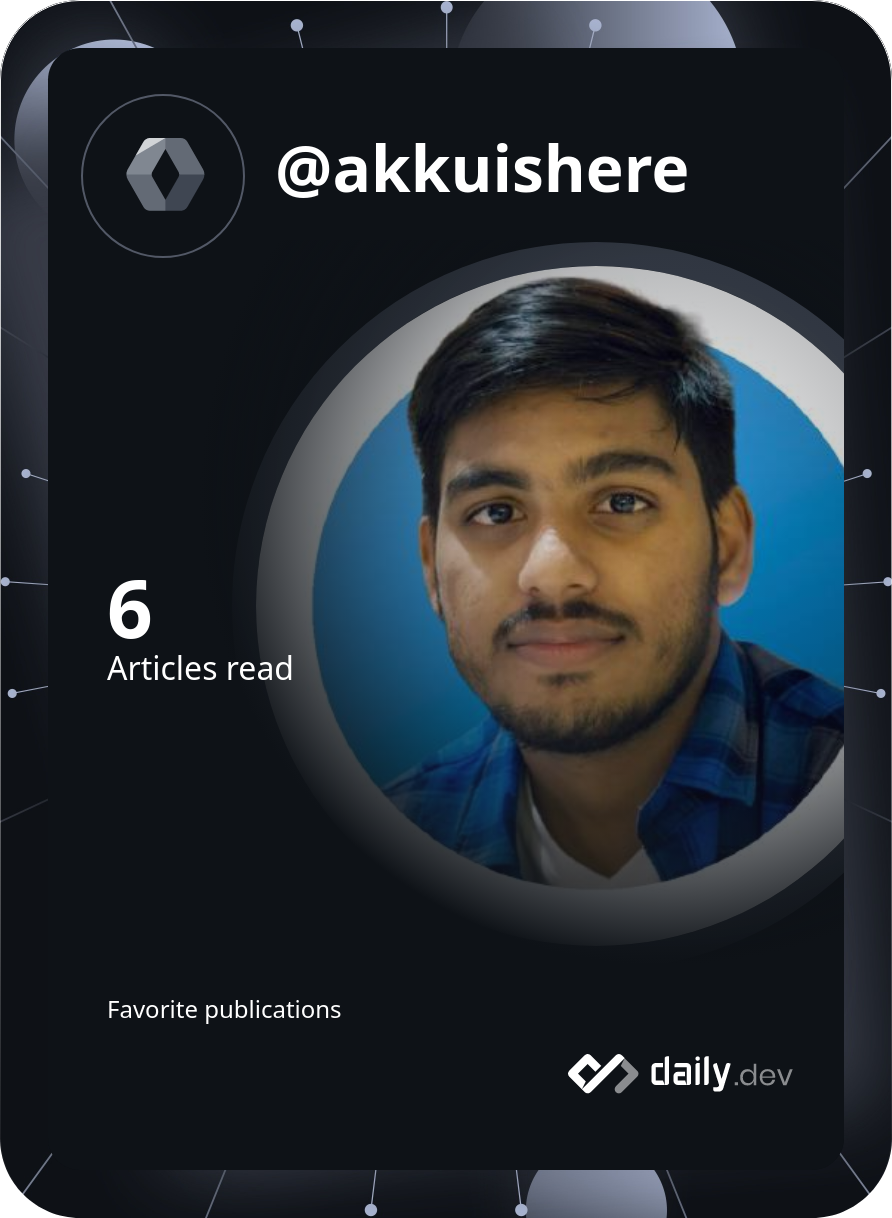 Akash Singh's Dev Card