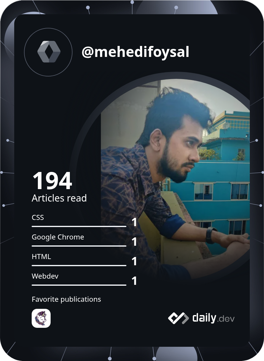 Mehedi Foysal's Dev Card