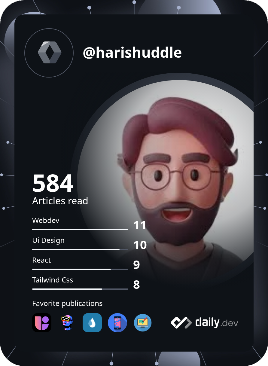 Haris Huddle's Dev Card