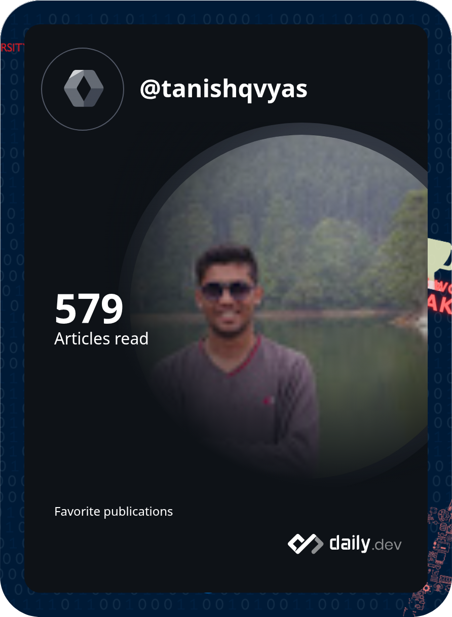 Tanishq vyas's Dev Card