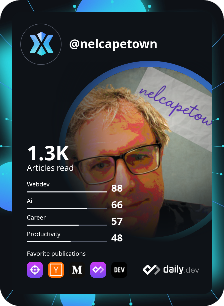 Nel Prinsloo's Dev Card