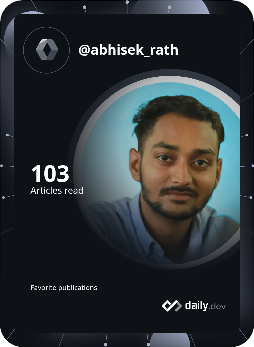 Abhisek Rath's Dev Card