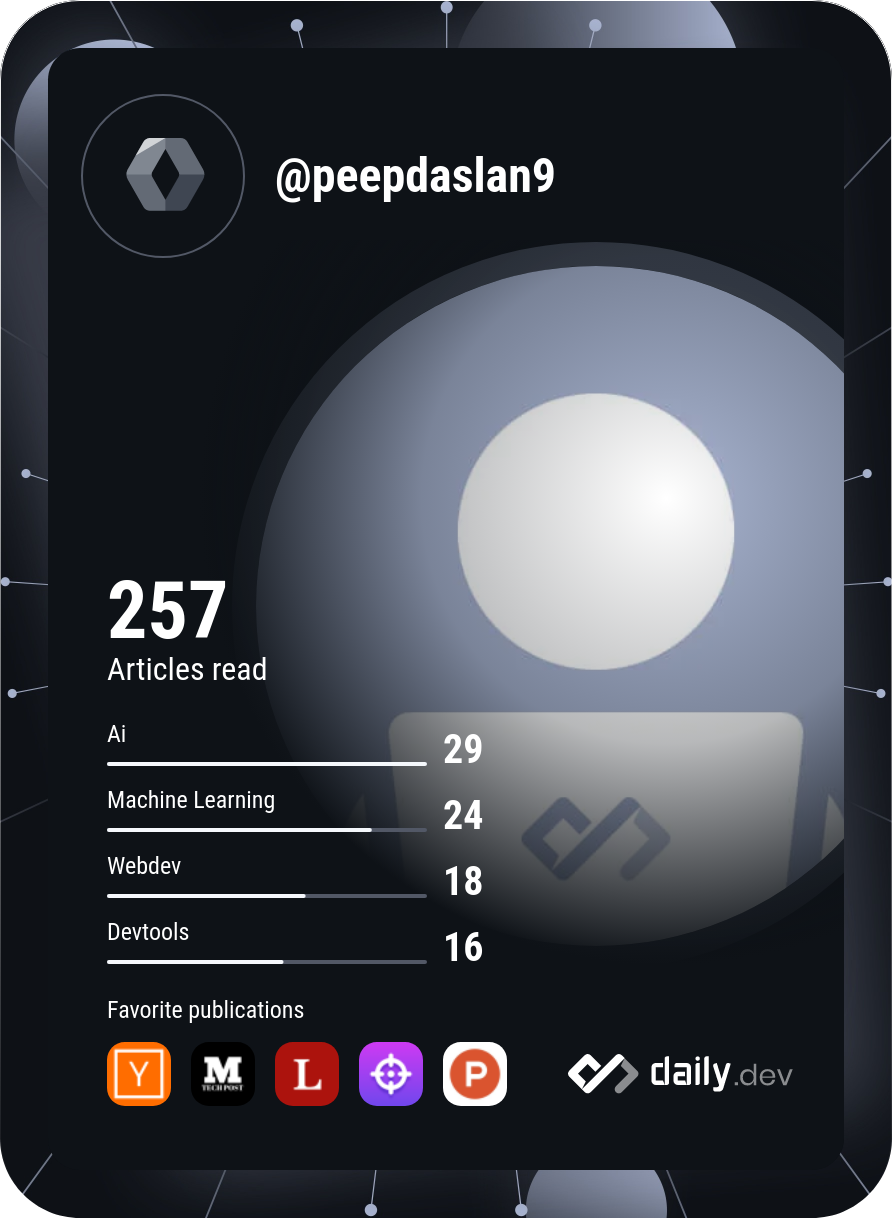 PeepDaSlan9 's Dev Card