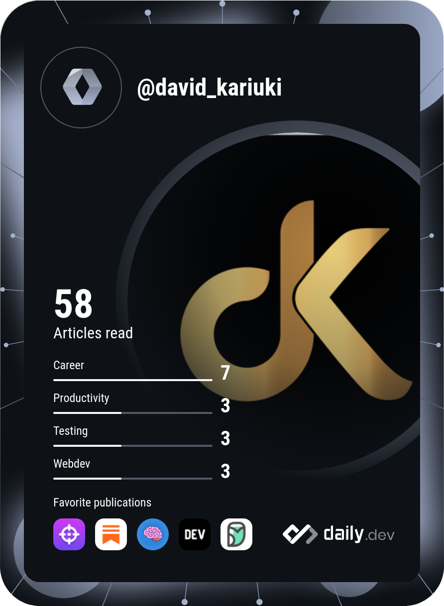 David Kariuki's Dev Card