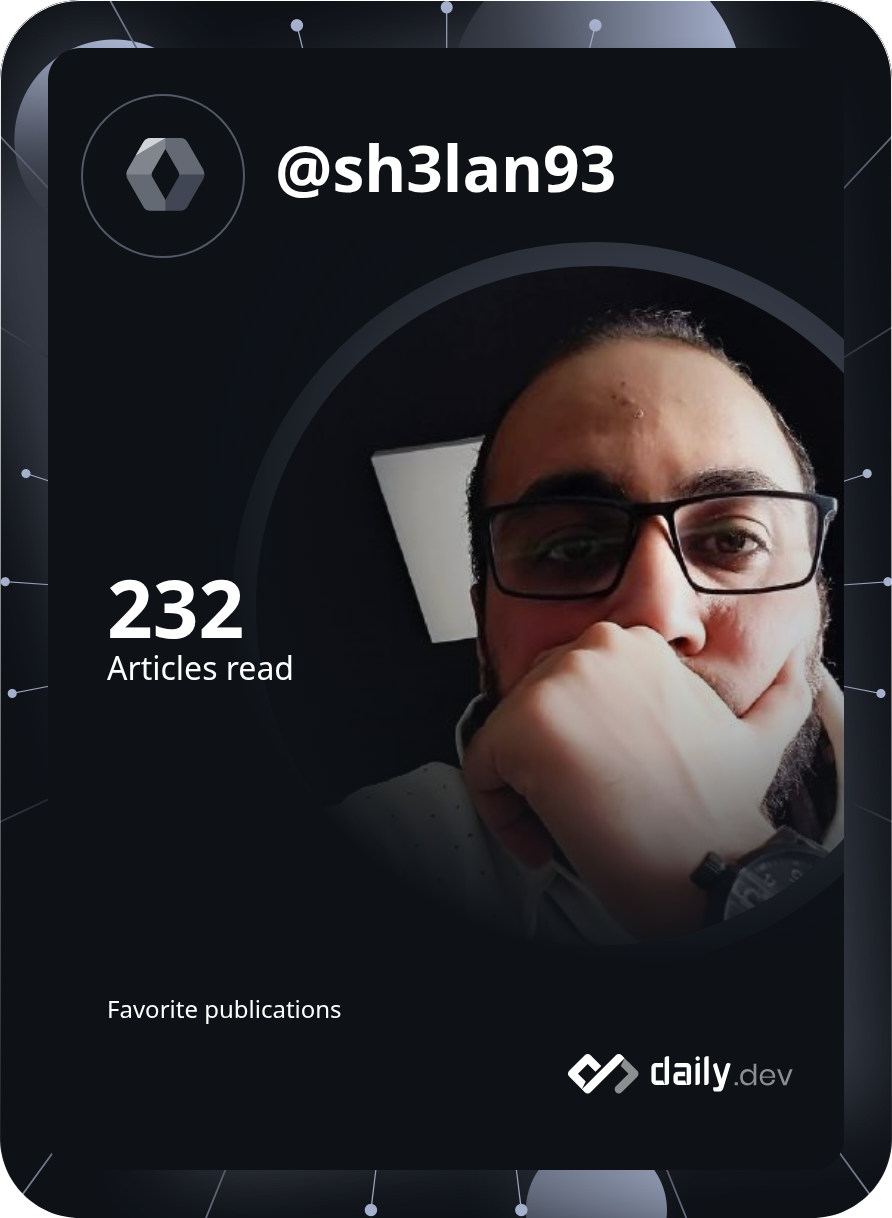 Mohamed Shalan's Dev Card