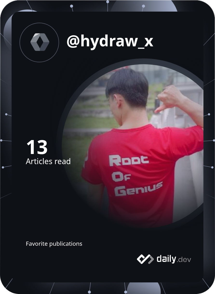 Hydraw_X's Dev Card