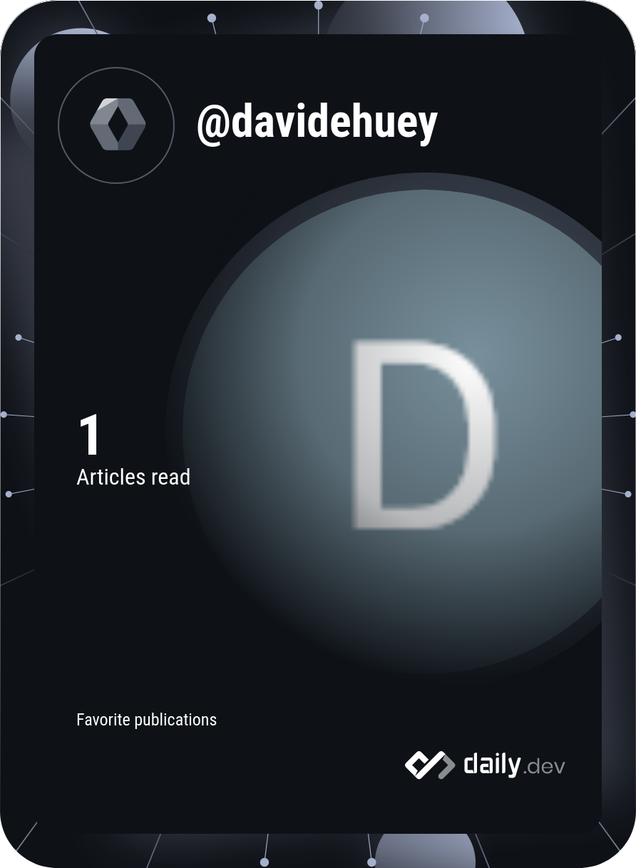 David Huey (David Huey)'s Dev Card