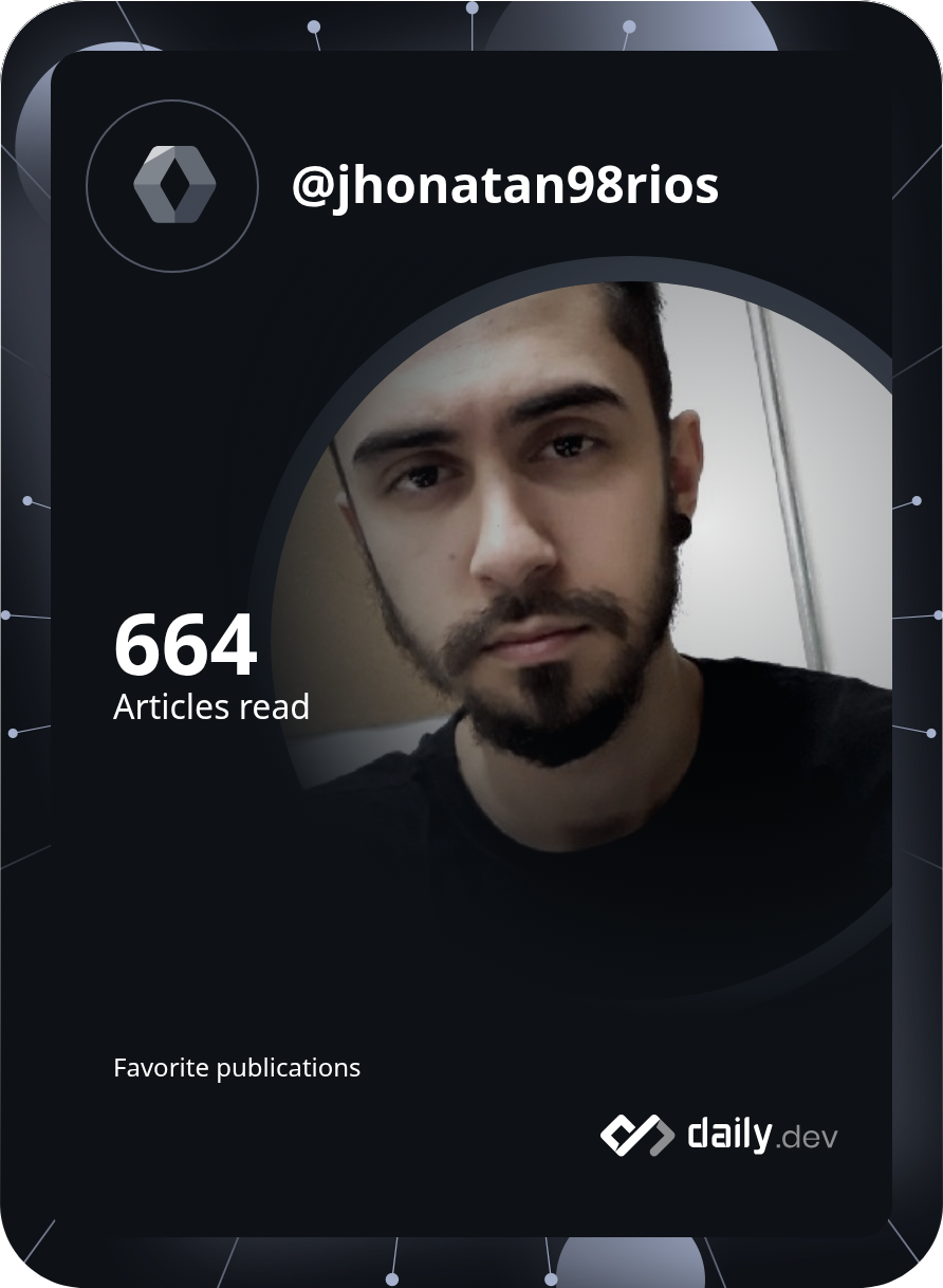 Jhonatan Teixeira Rios's Dev Card