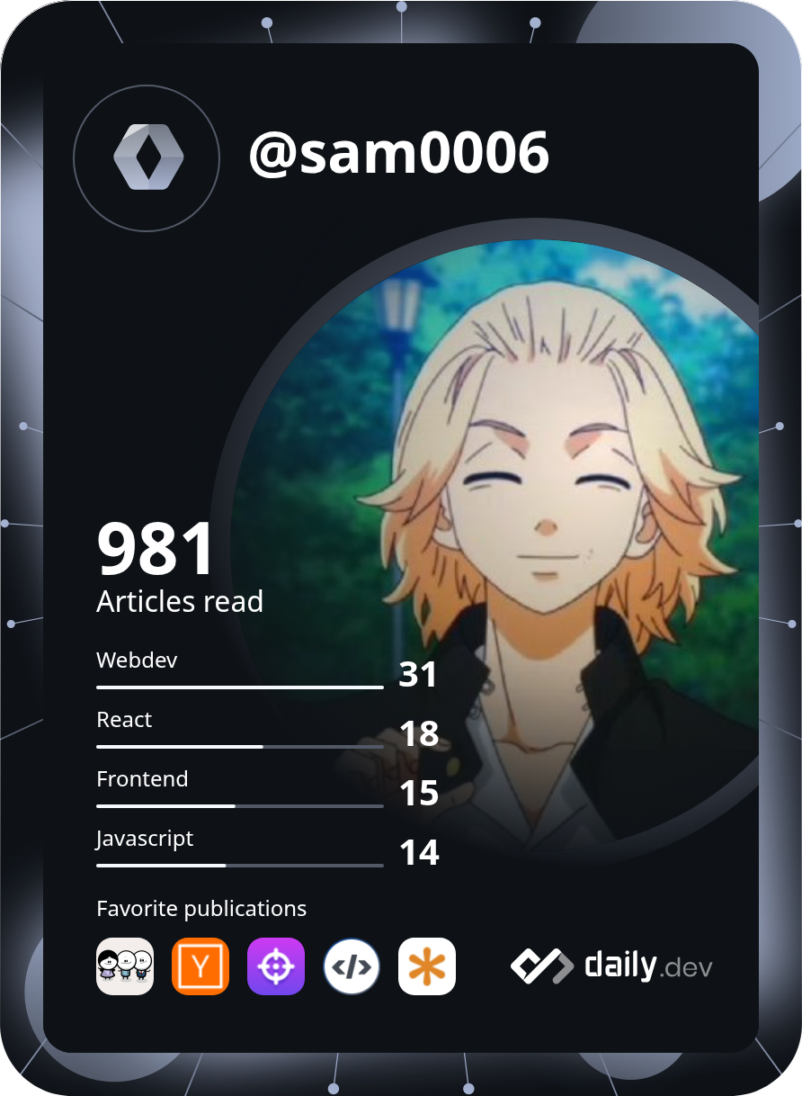 Sam's Dev Card