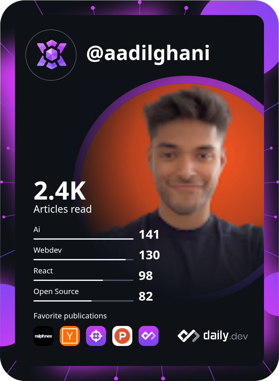 Aadil Ghani's Dev Card