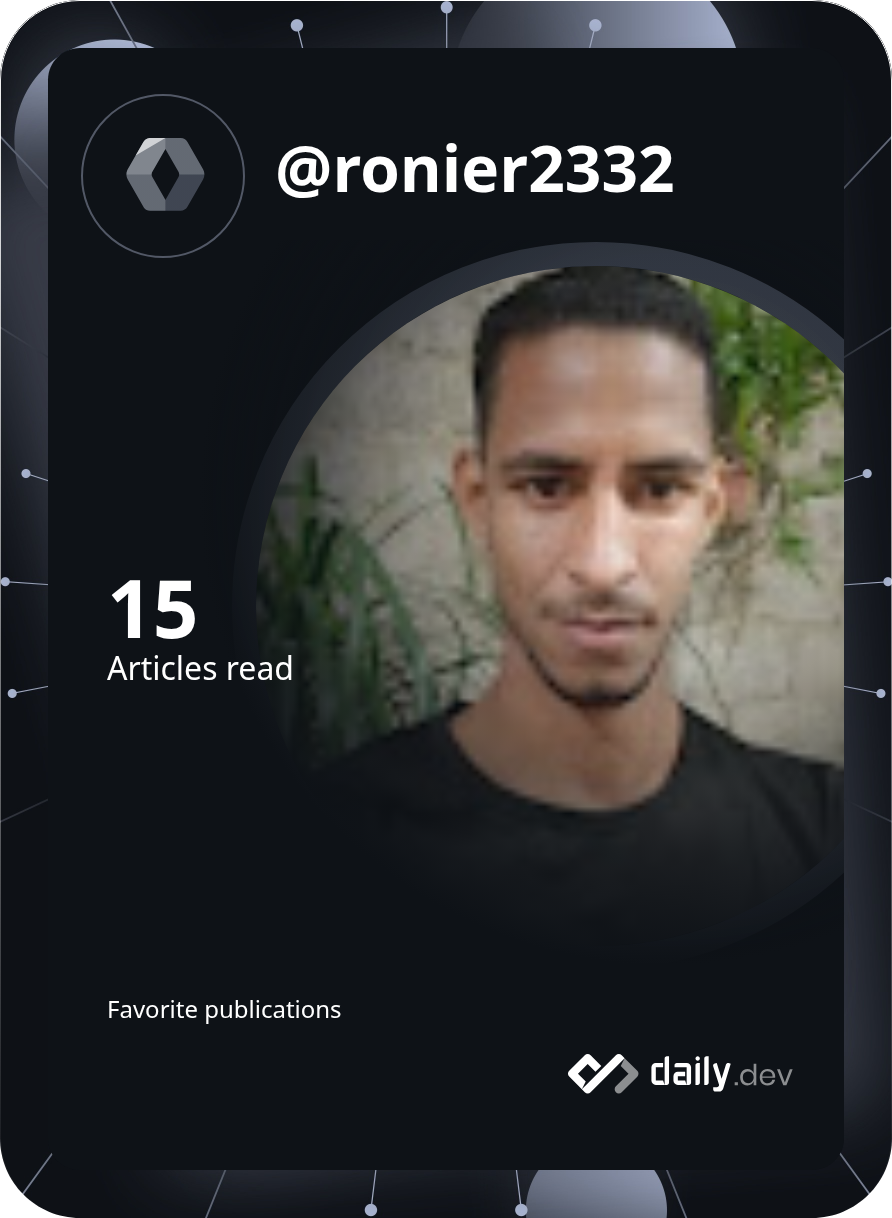 Ronier Ramos's Dev Card