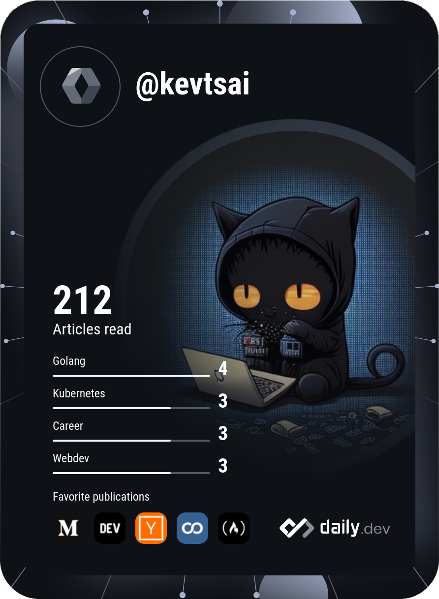 kevinTsai's Dev Card