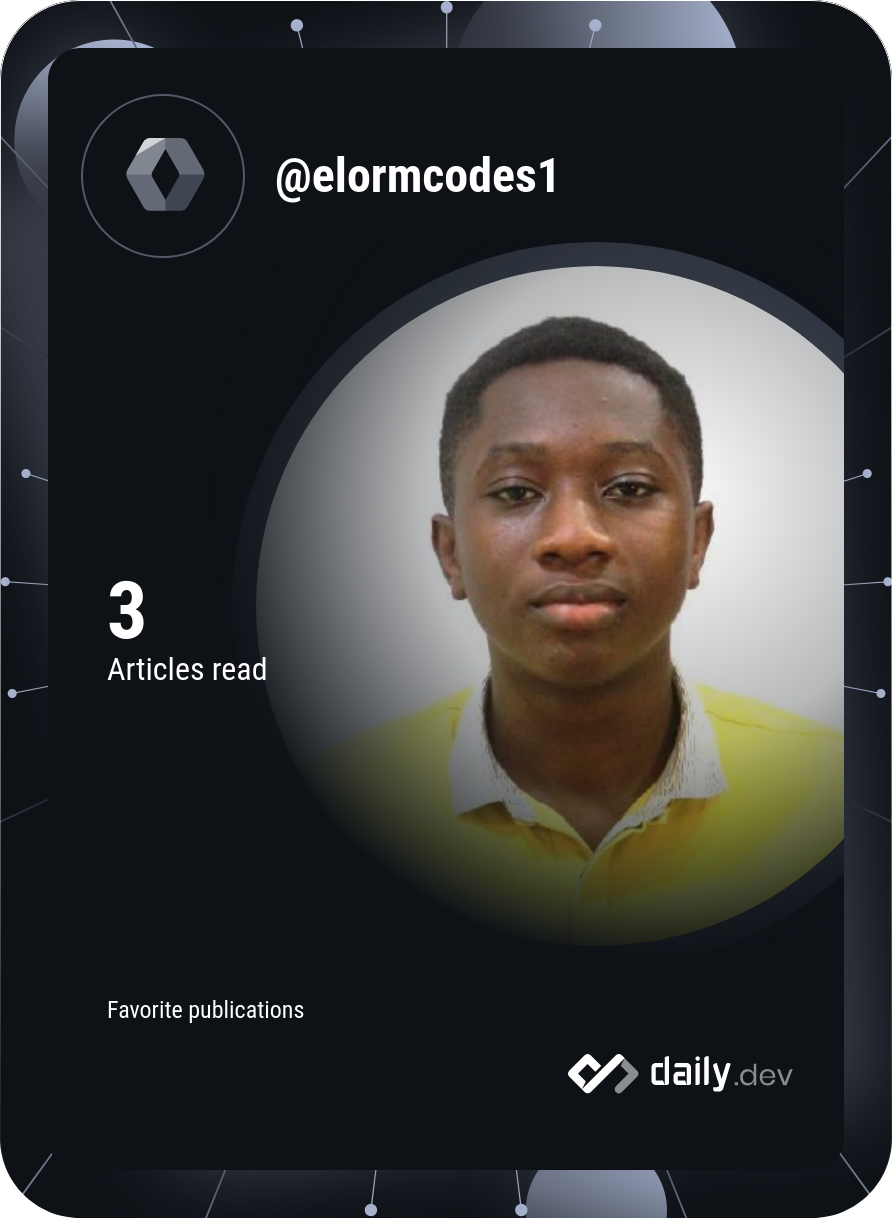 Elorm Dokosi's Dev Card