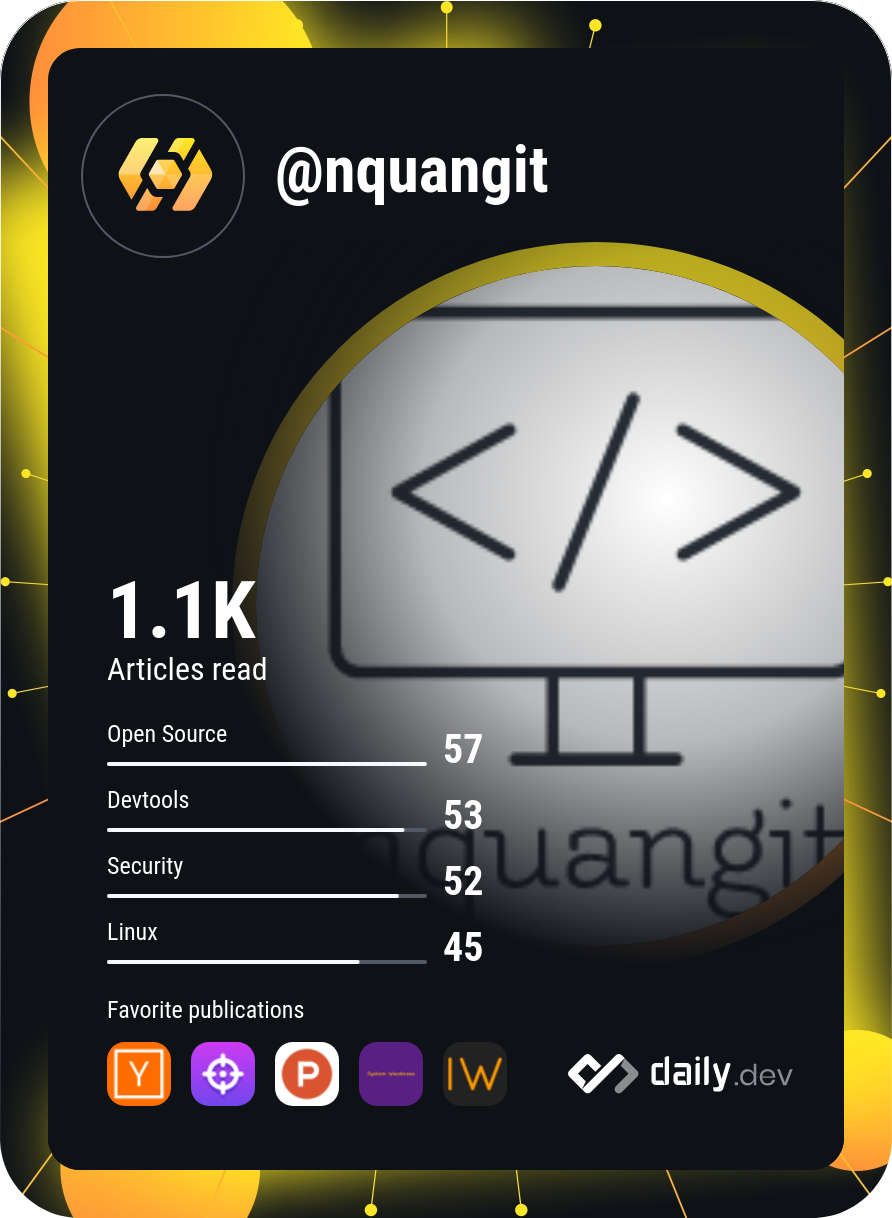 Huỳnh Ngọc Quang's Dev Card